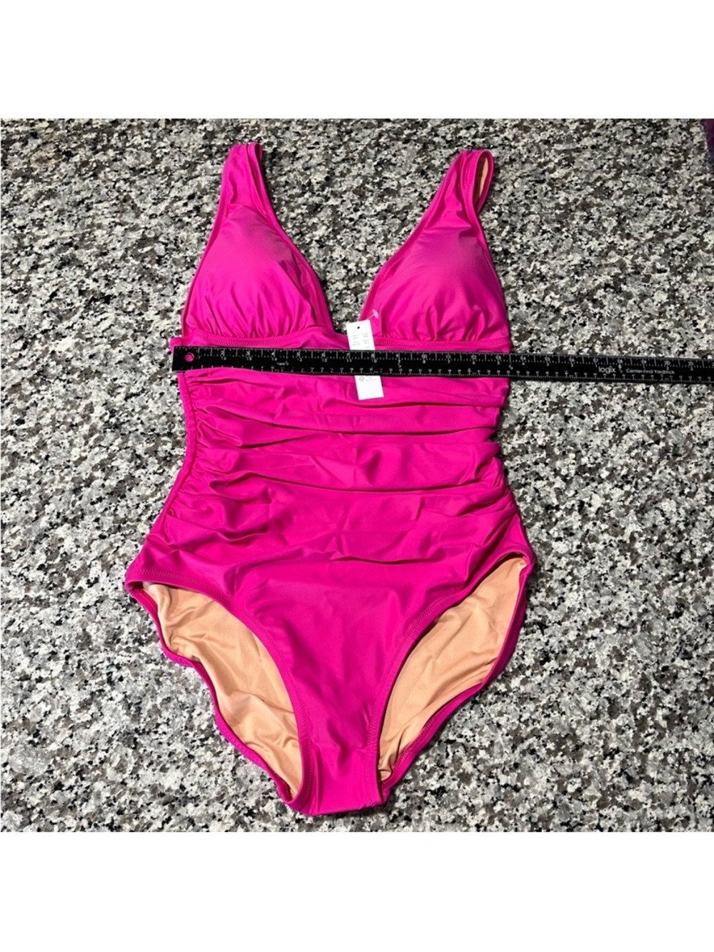 J. Crew Women’s Classic v-neck Fuchsia Swimsuit 10 $30 - Picture 9 of 15